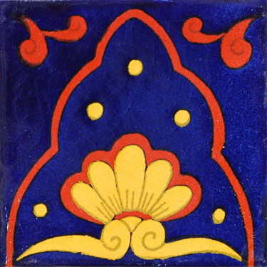 Mexican Handpainted Tile Amanecer Azul 1170